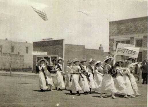 Women Marching in a Parade