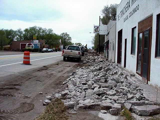 Removing the Old Sidewalks