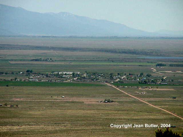 Aerial View of the Town of Blanca from Mount Blanca