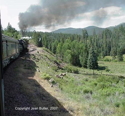 The train winds through rock cuts and two tunnels on the journey